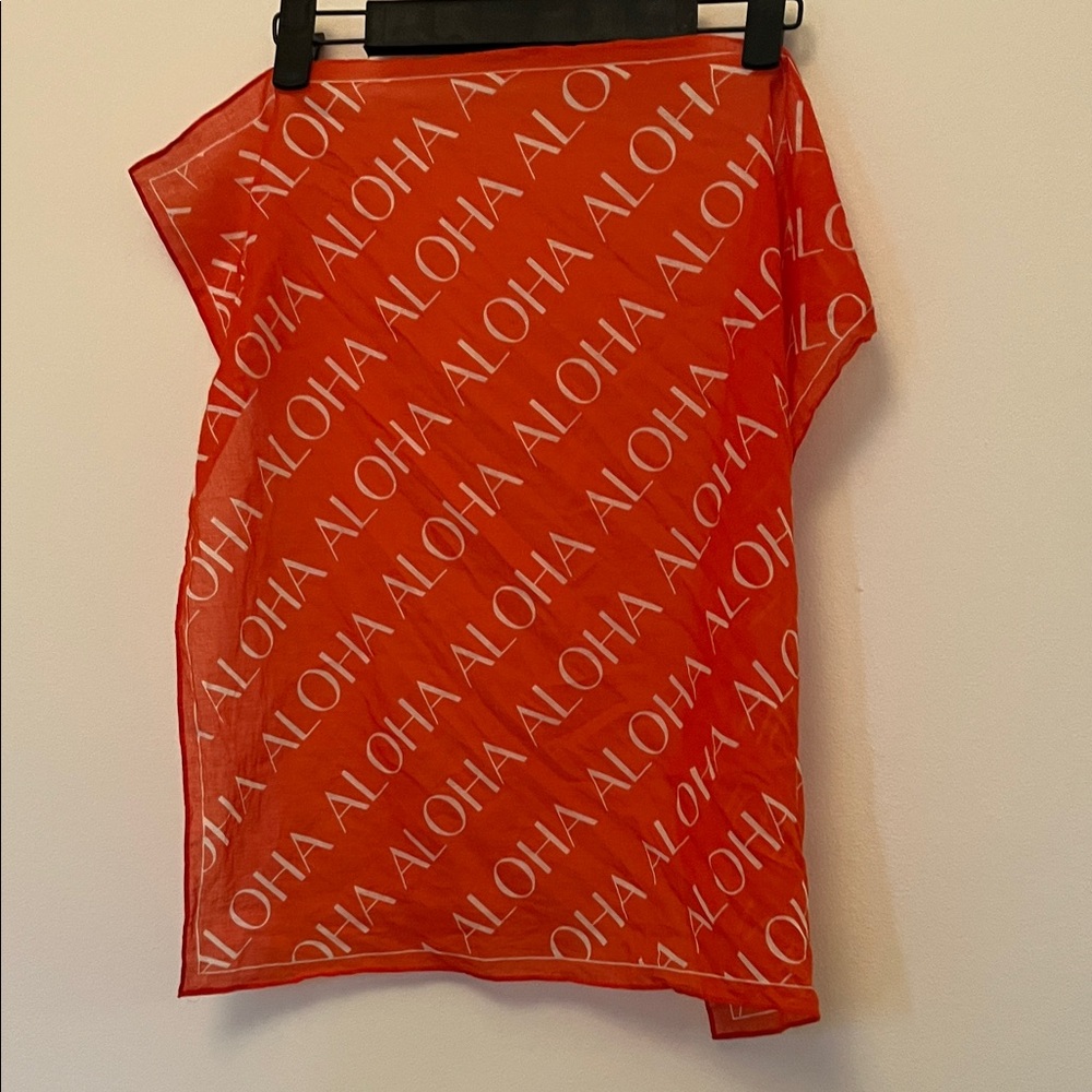 Red Aloha Sheer Cover-Up
